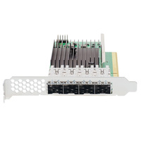 Original Intel 2/4 Puerto I350 T2 T4 F2 X520 X710 XXV710 E810 XXVDA2 XXVDA4 PCI 10/25/100Gb Servidor con cable Tarjeta de red Stock