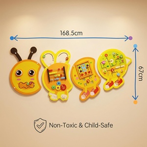 Gioco Educativo Montessori da Parete in Legno a Forma di Ape, Decorazione Murale Colorata, Allenamento Multifunzionale, Tavola Interattiva dell'Ape - Product Image 2
