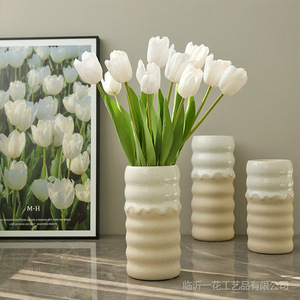 Flor Artificial de Tulipán de Tallo Único Naranja de Yihua Floral Art, Decoración para el Hogar, Estilo Moderno y Simple - Product Image 2