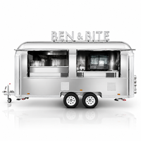 Nouveau camion de restauration populaire entièrement équipé à vendre en Europe, personnalisable avec évier, chariot de vente de café, remorque alimentaire