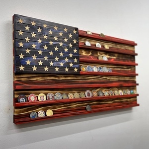 Caja de almacenamiento de bandera americana transfronteriza, decoración de <span class=keywords><strong>madera</strong></span> para el Día DE LA Independencia, estantes de pared colgantes para vivir, nuevo para <span class=keywords><strong>Amazon</strong></span> Latte - Product Image 3