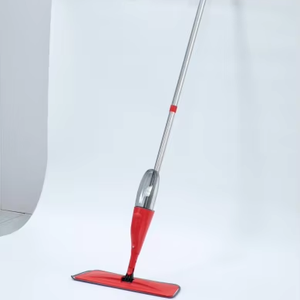 Nouvelle balayette noire 3 en 1, kit en microfibre manuel avec serpillière pulvérisatrice rose écologique et pulvérisateur d'eau pour le nettoyage des sols - Product Image 1