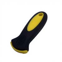 Couteau à mastic BESTLINE PP+TPR à double matériau, manche en plastique, lame en acier à haute teneur en carbone, 4 pouces, bord carré, avec poignée ergonomique