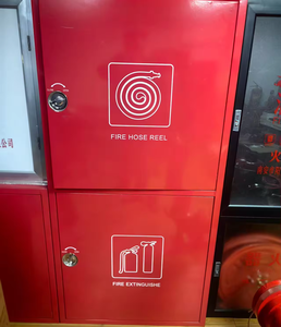 Armoire pour enrouleur de tuyau d'incendie à double porte, rouge, en acier inoxydable, pour équipement de lutte contre l'incendie en bâtiment - Product Image 2