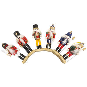 <span class=keywords><strong>Casse</strong></span>-<span class=keywords><strong>noisette</strong></span> en bois peint à la main ornements 12cm décorations d'arbre de noël coloré soldat poupée pendentif suspendu pour décor de vacances - Product Image 4