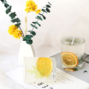 Fabrik angepasste getrocknete Blume dekorative Kerzen Gel Duft kerzen Transparentes Glas Glas Duft geschenke Kristall Hochzeiten - Product Image 5