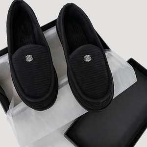 Mocassini da <span class=keywords><strong>uomo</strong></span> personalizzati in velluto a coste con memory foam, slip-on eleganti e comodi per la casa - Product Image 1