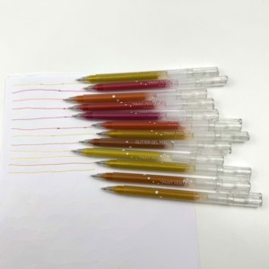 Stylos <span class=keywords><strong>à</strong></span> pointe bille de 1 mm <span class=keywords><strong>à</strong></span> paillettes, 12 couleurs, vente en gros <span class=keywords><strong>à</strong></span> prix abordable pour projets artistiques et créatifs économiques - Product Image 1