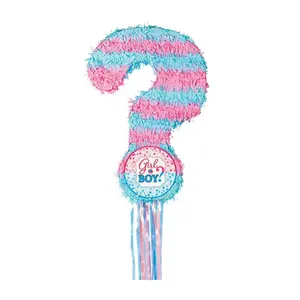 Allinthree Grosir Blue Pink Boy Girl Baby Shower Senar Tarik Pesta Pengungkap Gender Pinata