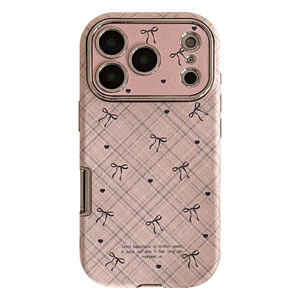 Étui de téléphone en cuir à motif écossais vintage avec nœud papillon pour <span class=keywords><strong>iPhone</strong></span> 17 Pro Max, coque arrière à nœud papillon pour <span class=keywords><strong>iPhone</strong></span> 16 15 14 13 12 11 - Product Image 5