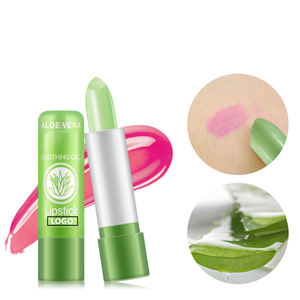 Lipstik Lipbalm infusi lidah buaya, Pewarna Bibir suhu berubah warna, tahan lama menutrisi perawatan bibir riasan lidah buaya alami - Product Image 6