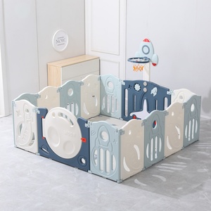 Parc de <span class=keywords><strong>jeu</strong></span> modulaire pliable pour bébé avec balançoire, clôture de sécurité pour enfants sur mesure, aire de jeux intérieure pour tout-petits - Product Image 2