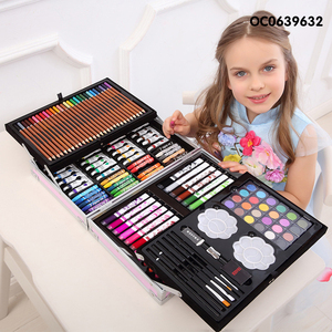 145 Stuks Niet Giftig Kleurpotloden Olieverfschilderij Pigmenten Borstel Groothandel Kids Briefpapier Art Set Gift - Product Image 3