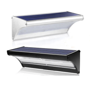 Lampe solaire LED extérieure en aluminium, étanche, 4 modes d'éclairage, détecteur de mouvement, jardin, <span class=keywords><strong>garage</strong></span>, véranda, porte d'entrée, lumière <span class=keywords><strong>murale</strong></span> - Product Image 1