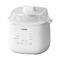Panci Masak Listrik Pintar 1L untuk Rumah Tangga, Laris Manis, Kontrol Timer Digital, Pengukus Telur, Slow Cooker