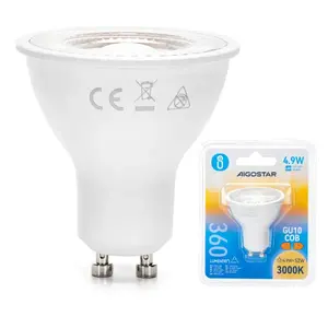 Faretto LED GU10 COB 4.9W, 3000K, 450 Lumen, Alta Efficienza, Ideale per Illuminazione Residenziale e Commerciale, Decorazione e - Product Image 2
