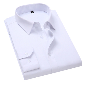 <span class=keywords><strong>Plus</strong></span> <span class=keywords><strong>Size</strong></span> 5XL 6XL 7XL uomo tinta unita camicia da lavoro moda Casual Slim camicia bianca a maniche lunghe vestiti di marca maschile - Product Image 3