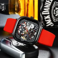 Montre mécanique carrée AILANG à succès, nouvelle collection, mode masculine, étanche 3 bars, style steampunk, boîtier en alliage creux, logo client, montre OEM
