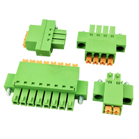 Conector de panel con brida de perfil bajo y abrazadera de resorte de 3.50mm - Juego completo macho-hembra de bloques de terminales en línea 2-24P