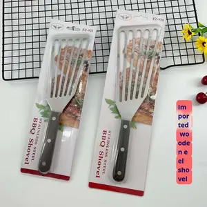 Spatola da <span class=keywords><strong>Cucina</strong></span> in Acciaio Inox con Manico in Legno per Bistecche, Teppanyaki, Frittura <span class=keywords><strong>e</strong></span> BBQ, <span class=keywords><strong>Cucina</strong></span> Giapponese - Product Image 4