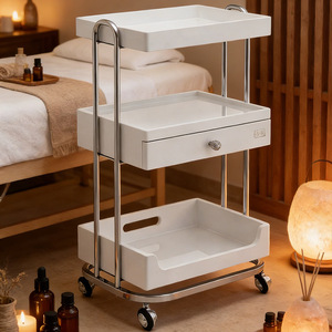 Carrello Speciale, Carrello Portaoggetti Mobile con Cassetti per Salone di Bellezza, Armadietto Portautensili per Tatuaggi e Unghie, Mobiletto per Soggiorno - Product Image 3