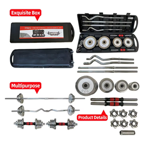 Ensemble d'haltères et de barres réglables chromées de haute qualité 50 kg avec boîte en plastique, ensemble d'haltères de gym réglables avec <span class=keywords><strong>kettlebell</strong></span> - Product Image 2