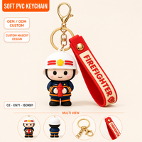 Porte-clés figurine Chibi personnalisée avec uniforme et texte sur la sangle pour cadeau de remise de diplôme et d'anniversaire, commande en gros