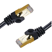 Kabel patch cord Ethernet Internet LAN SFTP Cat7 berkualitas tinggi, Cat6a, Cat5, 26AWG, 28AWG, warna abu-abu, 1m, Kabel STP Cat7
