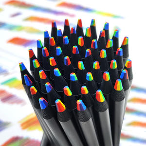 Boîte <span class=keywords><strong>ciel</strong></span> <span class=keywords><strong>étoilé</strong></span> en bois noir Bview Art avec crayons de couleur arc-en-<span class=keywords><strong>ciel</strong></span> 7 couleurs pour le dessin et la peinture des élèves de maternelle - Product Image 3