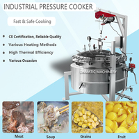 Cuisinière à pression automatique en acier inoxydable de 100, 200, 500 litres, cuisinière à pression électrique industrielle multifonction