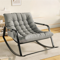 Fauteuil à bascule moderne de loisirs, fauteuil double paresseux pour la maison, le bureau et le salon, fauteuil inclinable avec coussin large