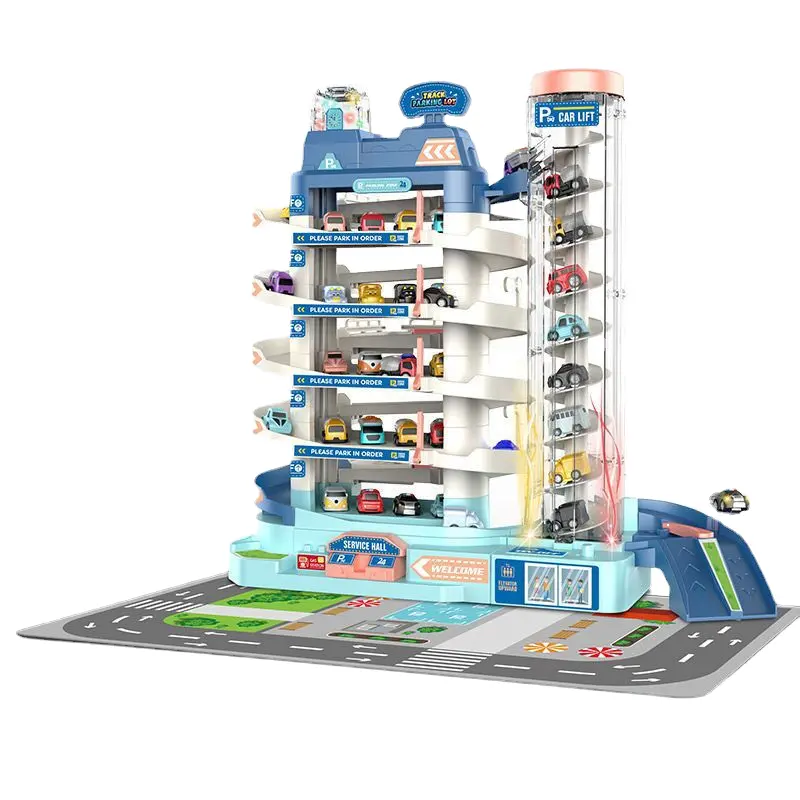 HY Toys City Parking Building Carアドベンチャートラックライダーが子供のおもちゃを動かす