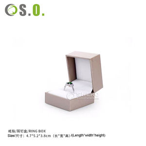 Boîte d'emballage personnalisée en similicuir doré pour bijoux en papier, pour bague, collier, pendentif, emballage et présentation - Product Image 5