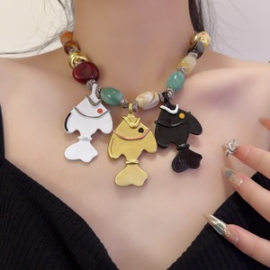 Mạ Vàng Hợp Thời Trang Của Phụ Nữ Hạt Tiêu Đỏ Hình Ảnh Vòng Cổ Lớp Bướm Hình Dạng Zircon Liên Kết Chuỗi Sao Sét Trái Tim Cho Món Quà - Product Image 2