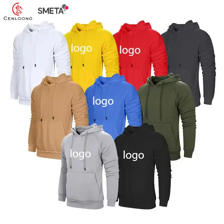 320GSM Custom Heavy Weight Hip Hop Solid Color Oversize Fashion Hoodies Loose Fit Thick Heavy Plain Design Premium Hoodie