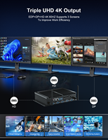HYSTOU Mini PC industriel In-tel Core I5 I7 DDR4 64GB 6 COM 2 LAN Win11 ordinateur sans ventilateur de sortie à trois écrans ordinateur intégré