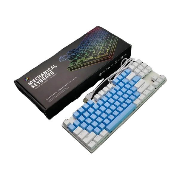 87 ~ 104 Keys RGB Computer Games Cyan Axis Digital Mechanical Keyboard Wholesale