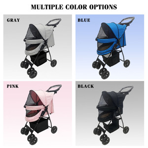 JXB Nuovo Arrivo: Passeggino <span class=keywords><strong>per</strong></span> Animali Domestici Traspirante in Rete con Tetto Panoramico, Carrozzina Pieghevole <span class=keywords><strong>per</strong></span> Cani e Gatti - Product Image 4