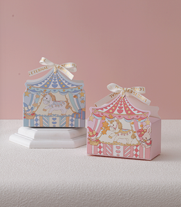 Scatola Regalo a Tema Circo dei Cartoni Animati con Piccoli Pony, Ideale <span class=keywords><strong>per</strong></span> il Primo <span class=keywords><strong>Compleanno</strong></span> del Bambino - Product Image 1