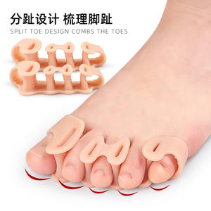 Pemisah jari kaki lima lubang, valgus jempol besar tumpang tindih kaki orthotics lembut pengoreksi jempol kaki - Product Image 2