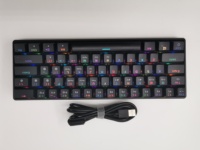 Keyboard Mekanik Mini Berkabel Baru, Promo Panas, 61 Tombol Gateron/Kailh, RGB Backlit, Ergonomis, Gaming, USB, Keyboard Desktop