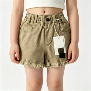 <span class=keywords><strong>Eleganti</strong></span> pantaloncini chino casual da ragazza, morbidi e traspiranti con decorazioni a fiocco in strass, perfetti per outfit primaverili ed estivi. - Product Image 6