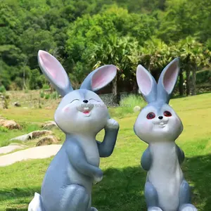 פארק רכישה סיטונאית פסל ארנב מונח גן עדן לילדים פסלים דקורטיביים פארק שעשועים פסל צעצוע