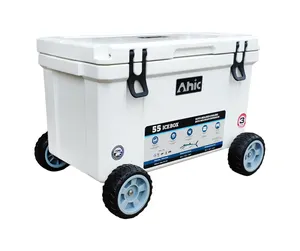 Enfriador <span class=keywords><strong>de</strong></span> pecho <span class=keywords><strong>de</strong></span> hielo duro aislado <span class=keywords><strong>de</strong></span> gran capacidad, caja refrigeradora con ruedas para exteriores, acampada y pesca, 55l, 26 litros, 10 l, 15l - Product Image 5