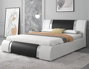 Free Sample King Size Double Large Gas Lift Queen Bed Upholstered Bed