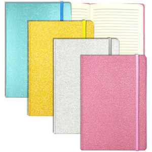Carnet à couverture rigide en tissu format A6, couleurs bleu, gris, rose, reliure cousue - Product Image 4