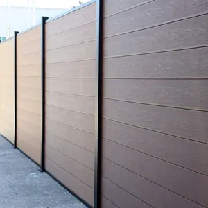 Facile installazione bassa manutenzione casa anti-uv WPC recinzione da giardino pannelli di recinzione compositi in plastica di legno schermo di recinzione per la privacy