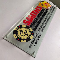 Panel Logo Akrilik 3D Custom Laser Cut, Papan Tanda Dinding 3D, Huruf 3D untuk Papan Nama Bisnis Komersial, Papan Tanda Dinding