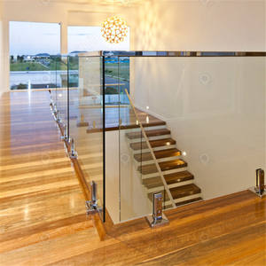 Barrières de sécurité en <span class=keywords><strong>verre</strong></span> sans cadre de style européen Prima, <span class=keywords><strong>verre</strong></span> feuilleté double, barrière de protection extérieure pour balcon et <span class=keywords><strong>terrasse</strong></span> - Product Image 1