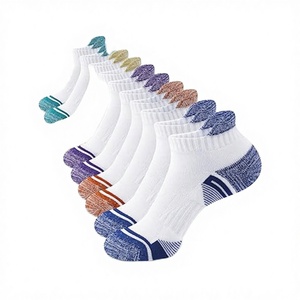 Women's Performance Sports Ankle <b>Socks</b> Breathable Terry Cushioned Arch Support <b>Moisture</b>-Wicking Anti-Slip Odor-Control 5 Pairs - Product Image 3